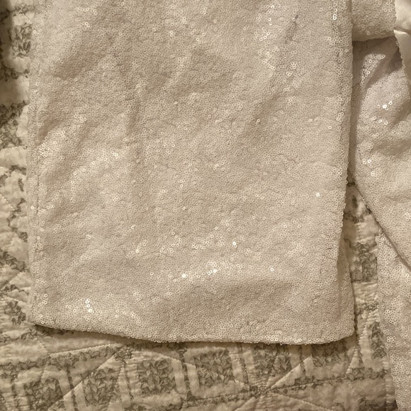 Fringe & Co. white sequin wide leg pants - Picture 5 of 6